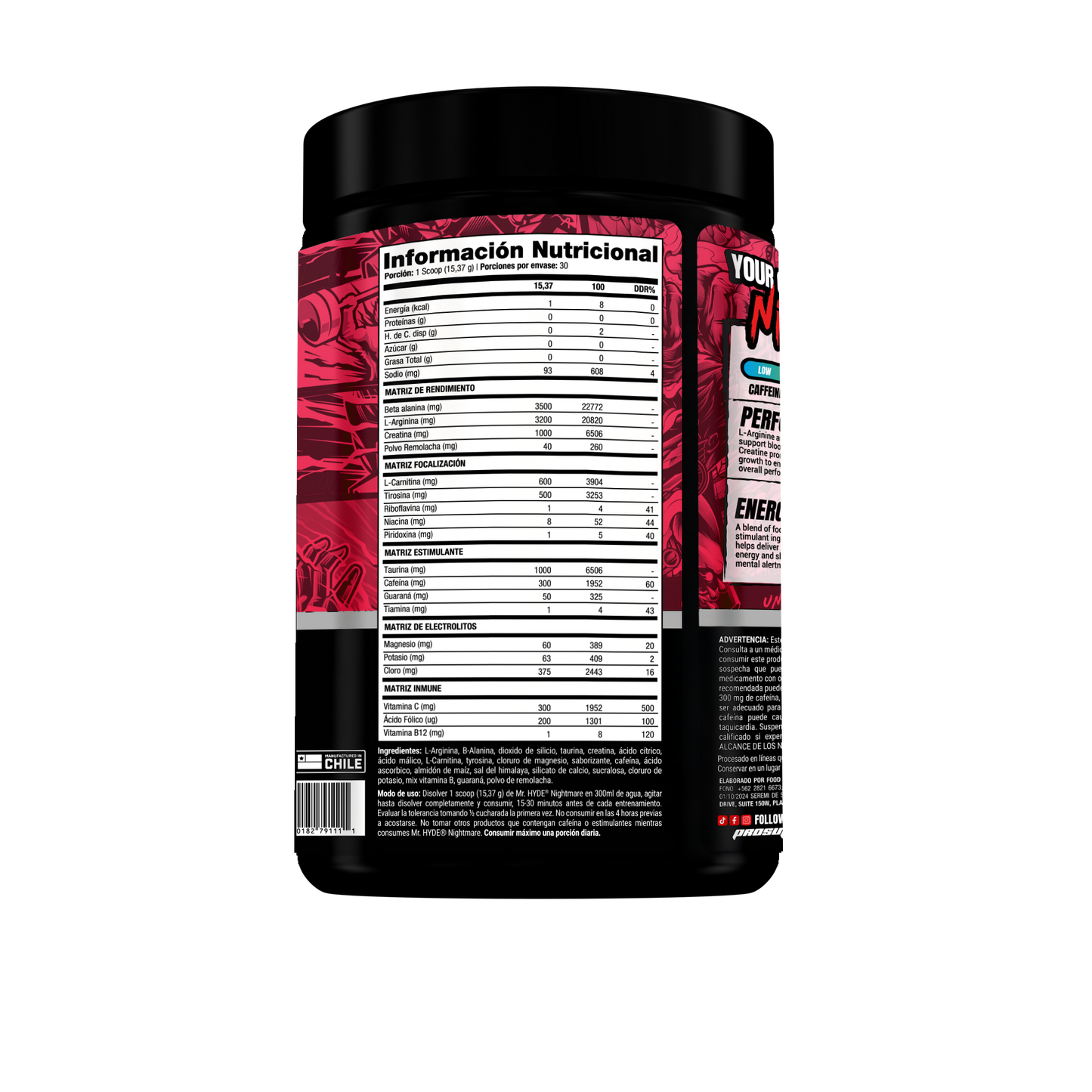 Pack Mr. Hyde Nightmare Pre-Entreno + Polera – Energía Extrema, Foco y Pump | ProSupps Chile