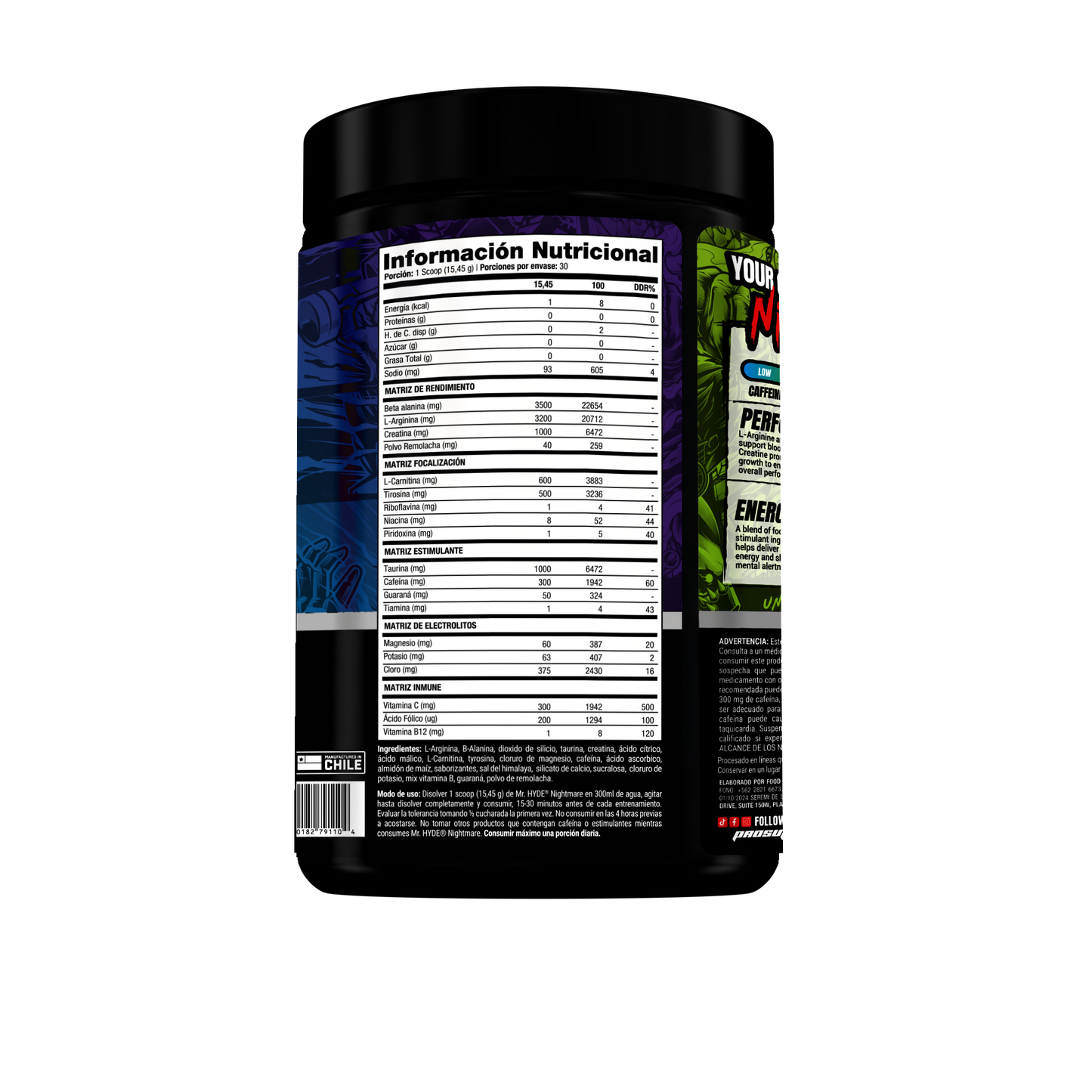 Pack Mr. Hyde Nightmare Pre-Entreno + Polera – Energía Extrema, Foco y Pump | ProSupps Chile