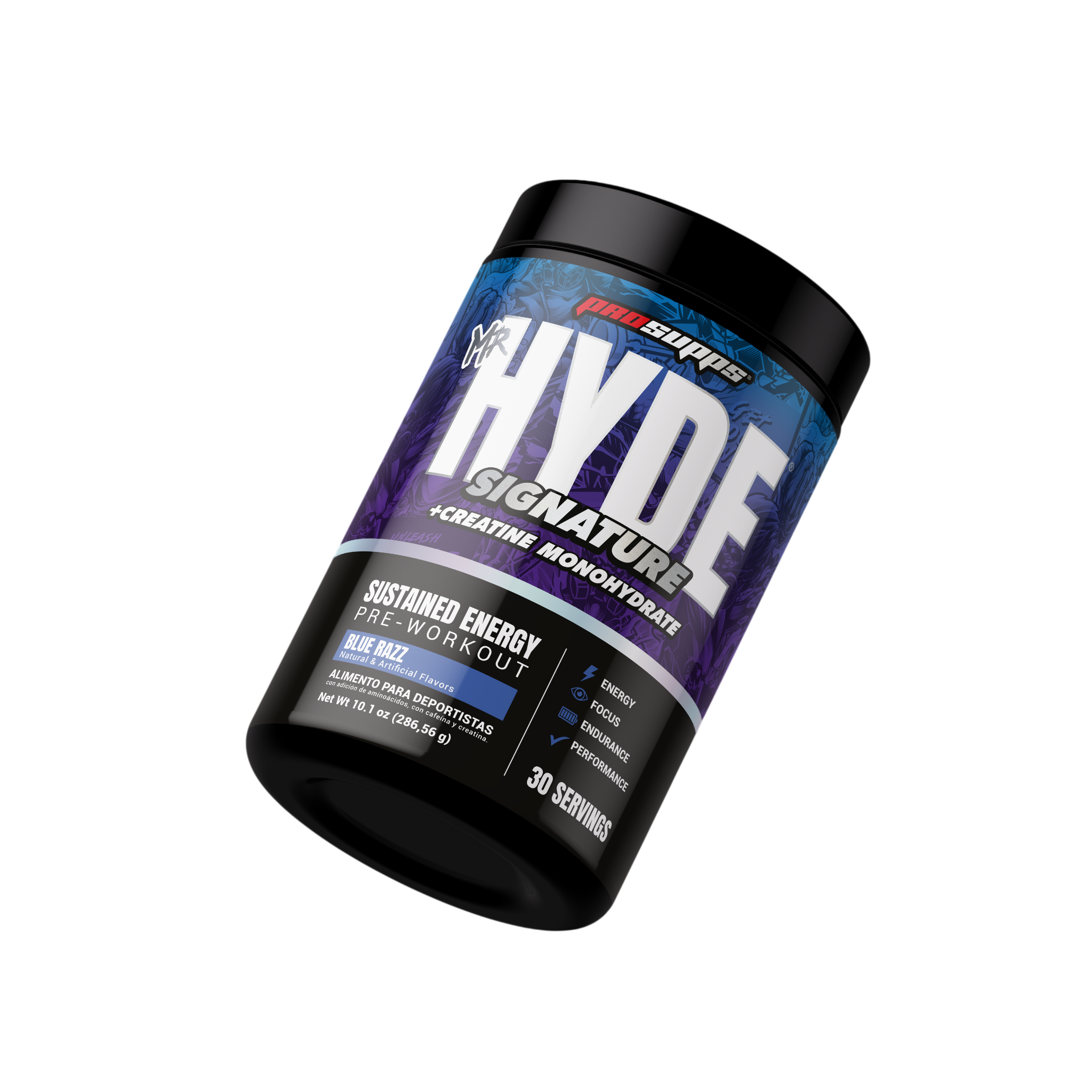 Mr. Hyde Signature Pre Entreno Blue Razz – Energía Sostenida, Foco y Pump | ProSupps Chile
