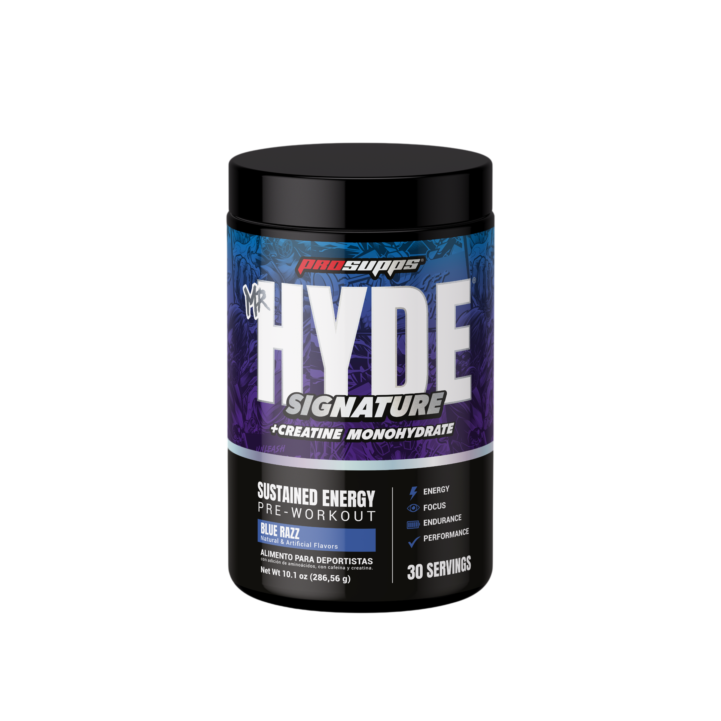 Mr. Hyde Signature Pre Entreno Blue Razz – Energía Sostenida, Foco y Pump | ProSupps Chile