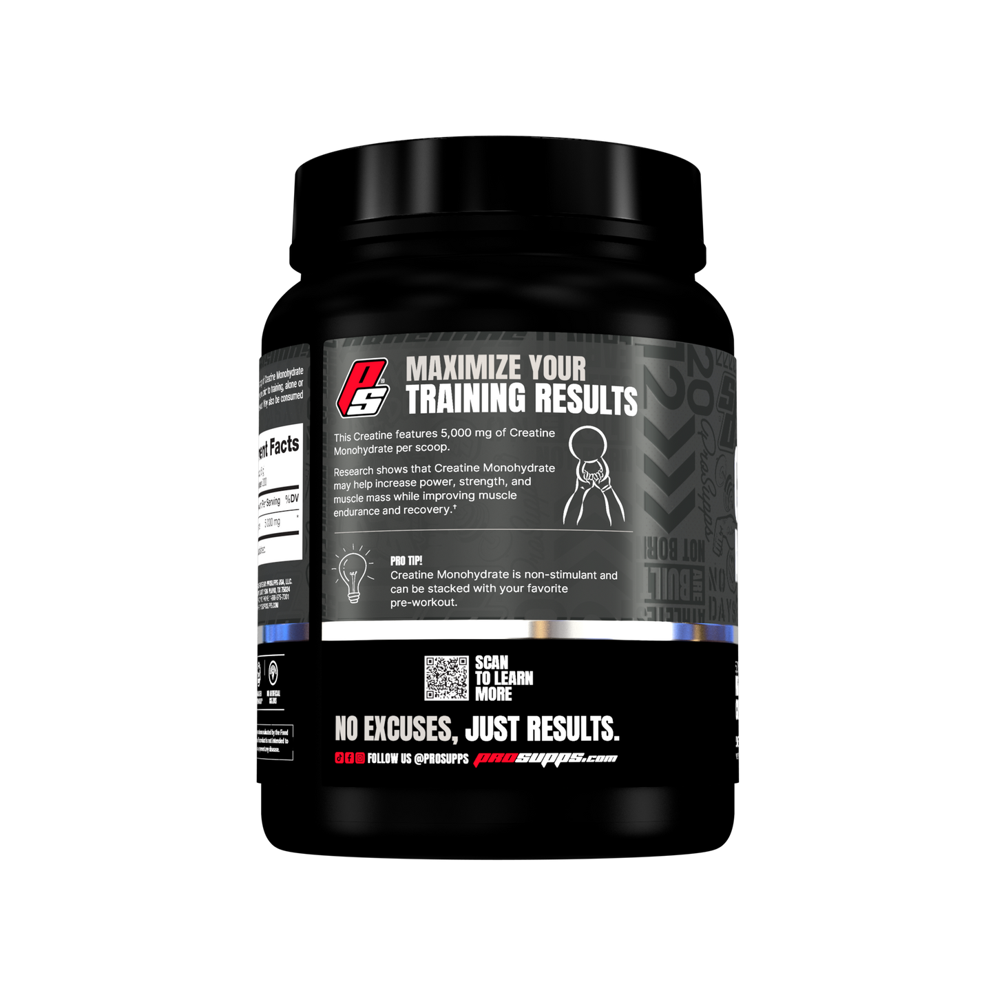 Creatina Monohidrato ProSupps 1000g – Más Fuerza, Volumen y Rendimiento | ProSupps Chile