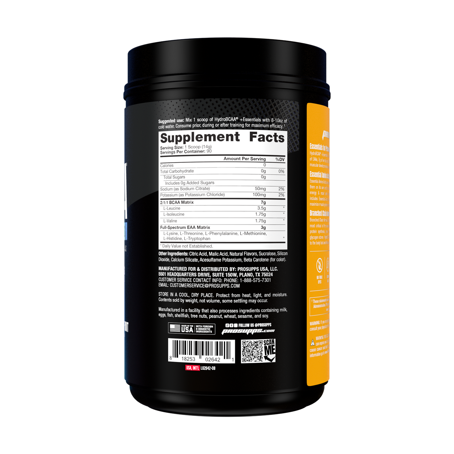 HydroBCAA + Essentials 90 Serv – Aminoácidos, Hidratación y Recuperación | ProSupps Chile