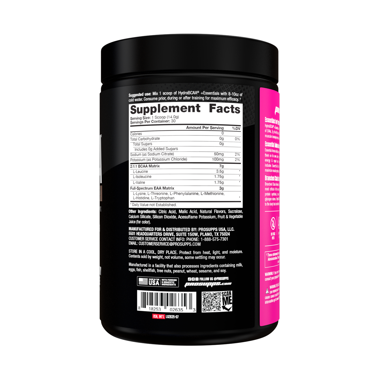 HydroBCAA + Essentials 30 Serv – Aminoácidos, Hidratación y Recuperación | ProSupps Chile
