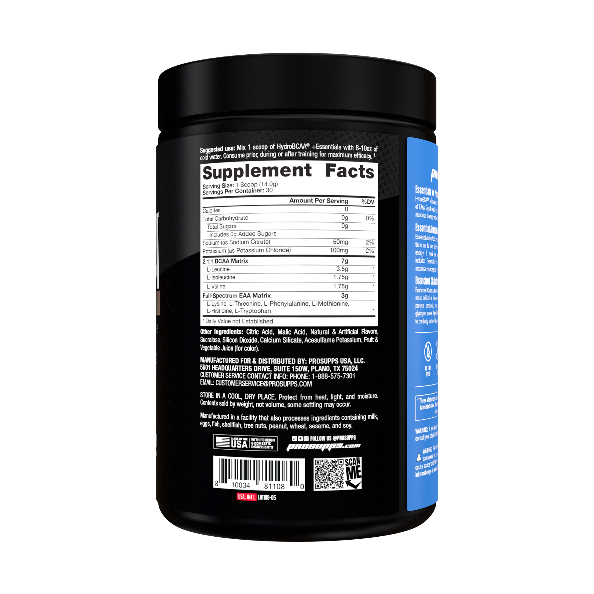 HydroBCAA + Essentials 30 serv Blue Raspberry