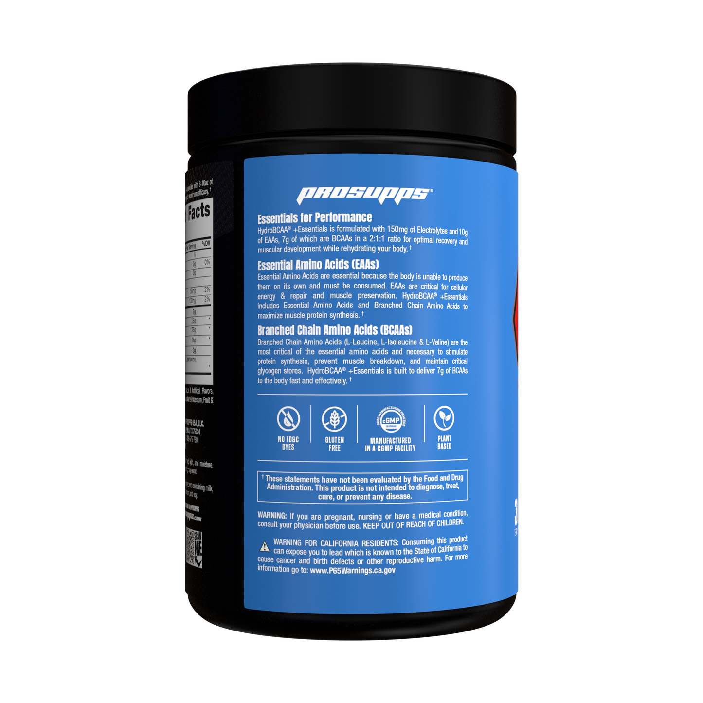 HydroBCAA + Essentials 30 Serv – Aminoácidos, Hidratación y Recuperación | ProSupps Chile